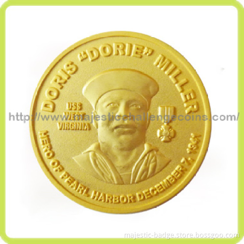 3D Gold Plating Coin & No Soft Enamel (souvenirs)